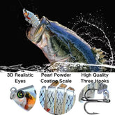 Lifelike eyes and pearl coating on biomimetic fishing lure